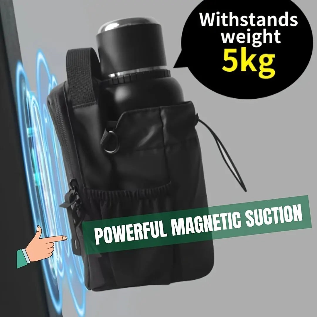 Magnetic Gym Bag Large Capacity Magnetic Carrier Bag With Phone Pocket Portable Gym Water Bottle Pouch Gym Accessories Sport Bag Wheyshaker
