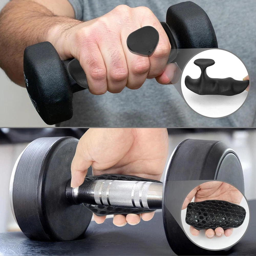 Anti-Slip Grips for Weight Lifting Pull-Ups Gym Training Unisex Ergonomic Rubber Hand Protector Strengthener Handle Gloves Wheyshaker
