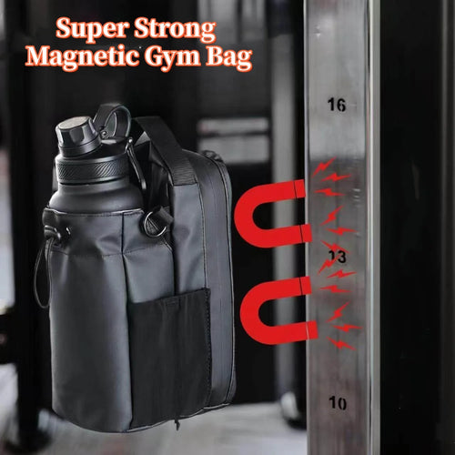 Magnetic Gym Bag Large Capacity Magnetic Carrier Bag With Phone Pocket Portable Gym Water Bottle Pouch Gym Accessories Sport Bag Wheyshaker