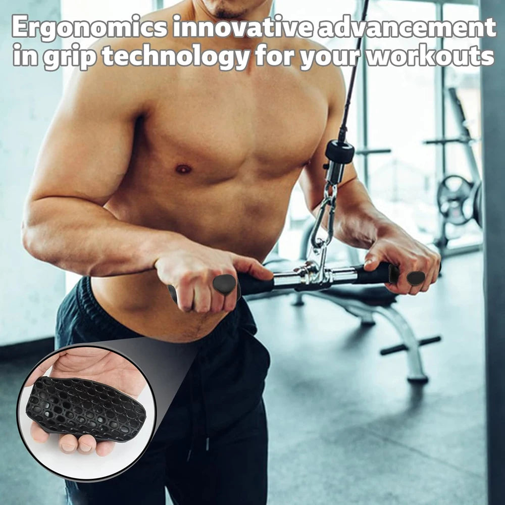Anti-Slip Grips for Weight Lifting Pull-Ups Gym Training Unisex Ergonomic Rubber Hand Protector Strengthener Handle Gloves Wheyshaker